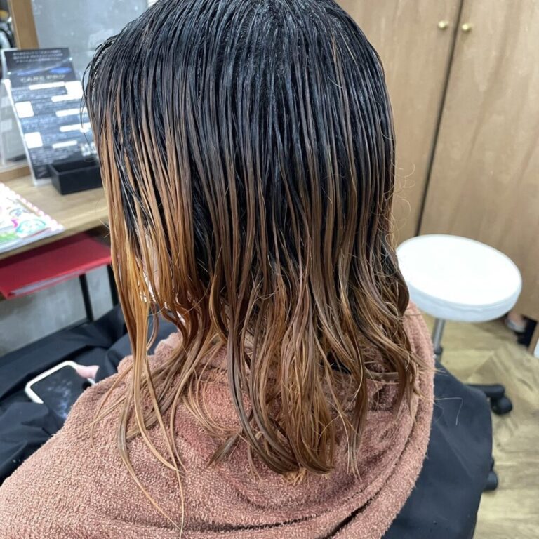 赤みのある髪のBefore